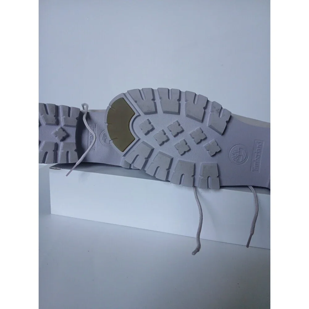 Timberland Premium 6 Inch Boots LightGray Nubuck Women's Size 8.5 Waterproo Lace - Picture 5 of 7